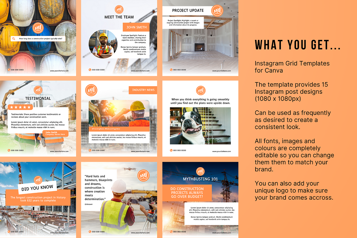 Construction Social Media, a Social Media Template by Sincerely Media (Photo 2 of 9)