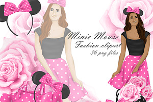 Fashion girl in pink, an Illustration by DarinaDigital