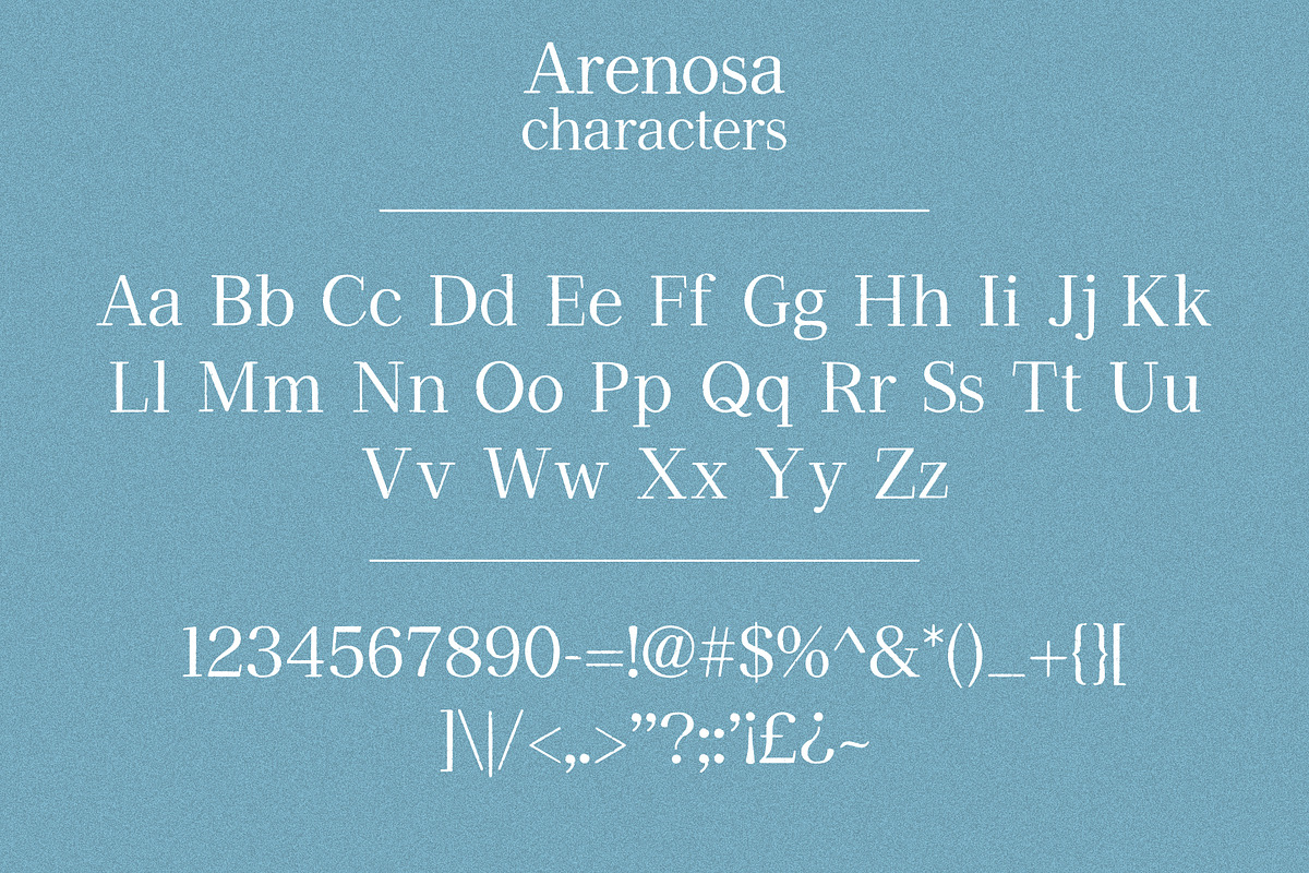 Arenosa | textured serif font preview 5