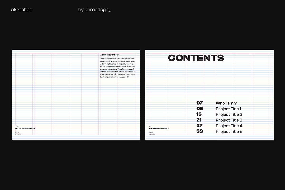 Multipurpose Portfolio Template v2, a Brochure Template by Akreatipe (Photo 3 of 8)