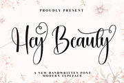Hey Beauty | Script Font, a Handwritten Font by Scratchones (Thumbnail 1 of 9)