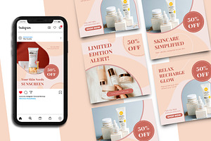 Beauty Sale Instagram Post Template, a Social Media Template by Artnivora.Std