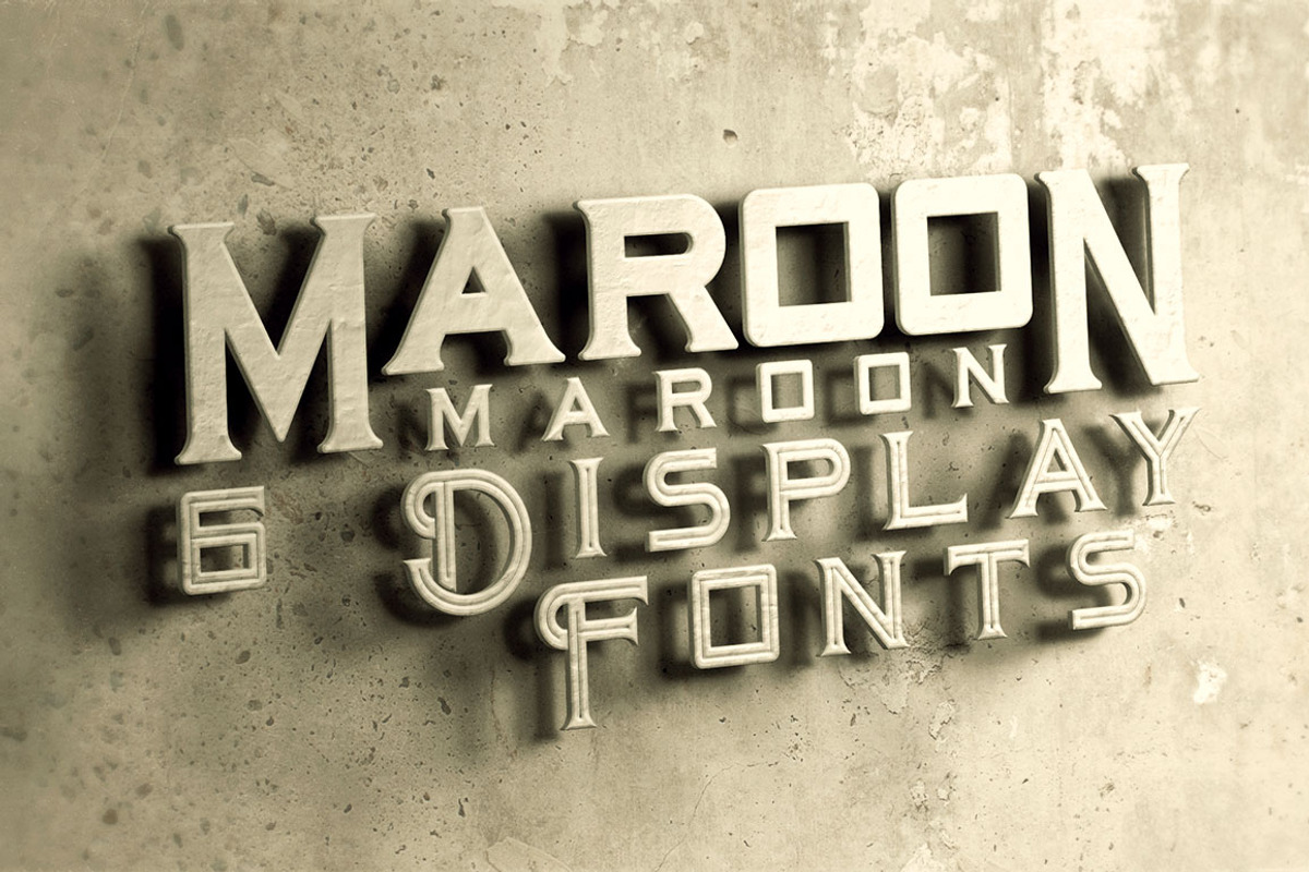 Maroon - Vintage Style Font preview 5
