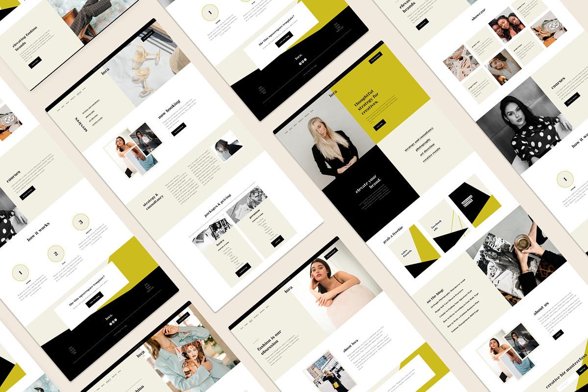 Squarespace Template: Lora, a Squarespace Template by Applet Studio