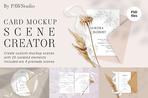 Scene Creator Card Mockup Editable, a Product Mockup by PawMockups