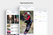 Nev - News App UI Kit, an UI Kit Template by uicube (Thumbnail 2 of 4)