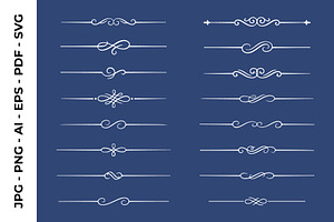 Dividers and Text Separators Set, a Decorative Illustration by nandinigraphics