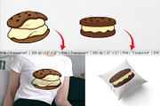 Ice Cream Cookie Clipart, a Graphic by Artnoy (Thumbnail 3 of 5)