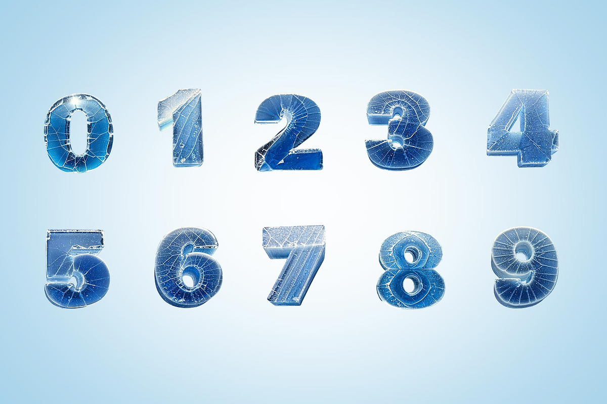 3D Frozen Ice Letters Set, an Object Graphic by Kotulsky Mockups (Photo 4 of 6)