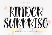 Kinder Surprise | Script Font, a Script Font by Scratchones (Thumbnail 1 of 8)