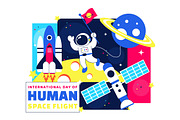 10 Human Space Flight Day, an Object Illustration by denayunebgt (Thumbnail 4 of 4)