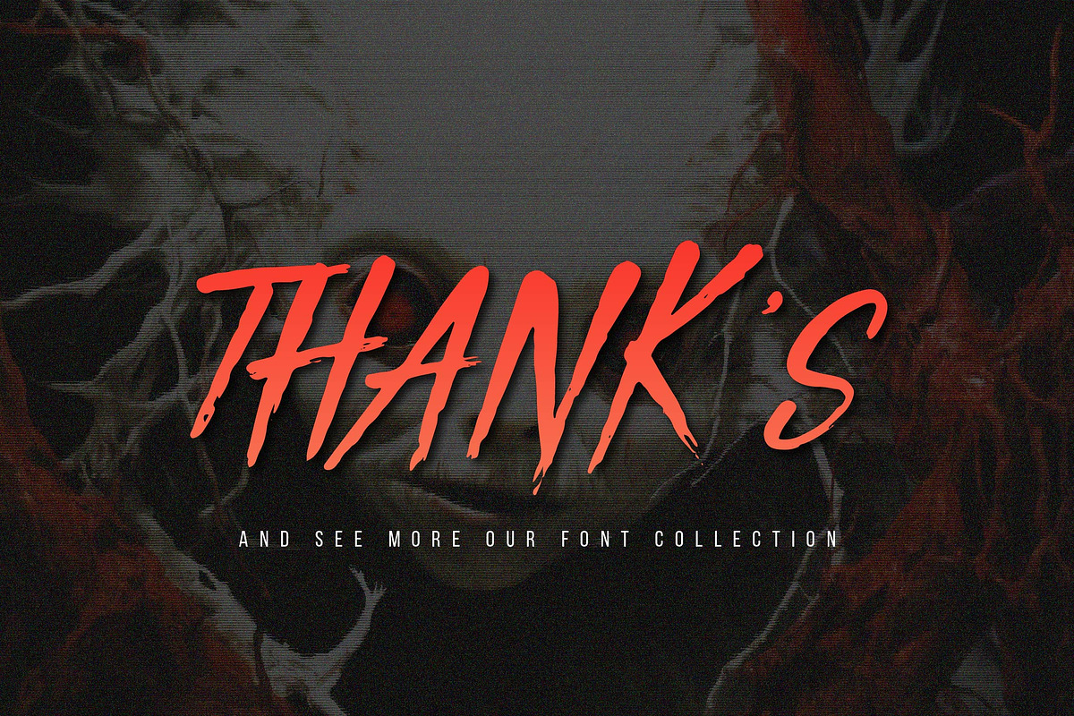 Death Rattle | Brush Horror Display, a Handwritten Font by Denustudios (Photo 14 of 14)