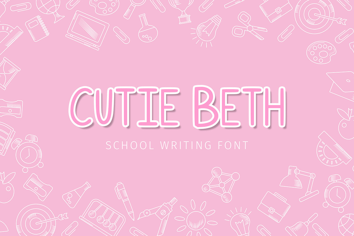 Cutie Beth Font, a Sans Serif Font by Eunkyung Art (Photo 1 of 2)