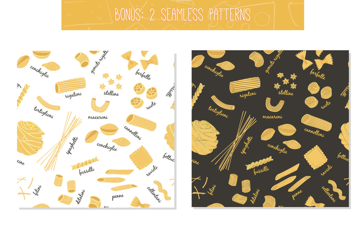 Italian Pasta collection, a Decorative Illustration by Tatti Graphic Studio (Photo 3 of 3)