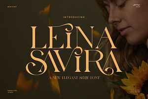 Leina Savira Stylish Serif Font, a Serif Font by Perfectype