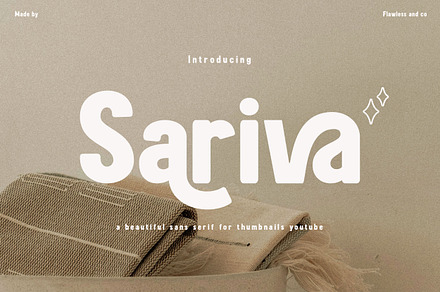 Sariva - Thumbnail YouTube Font, a Font by Flawless And Co