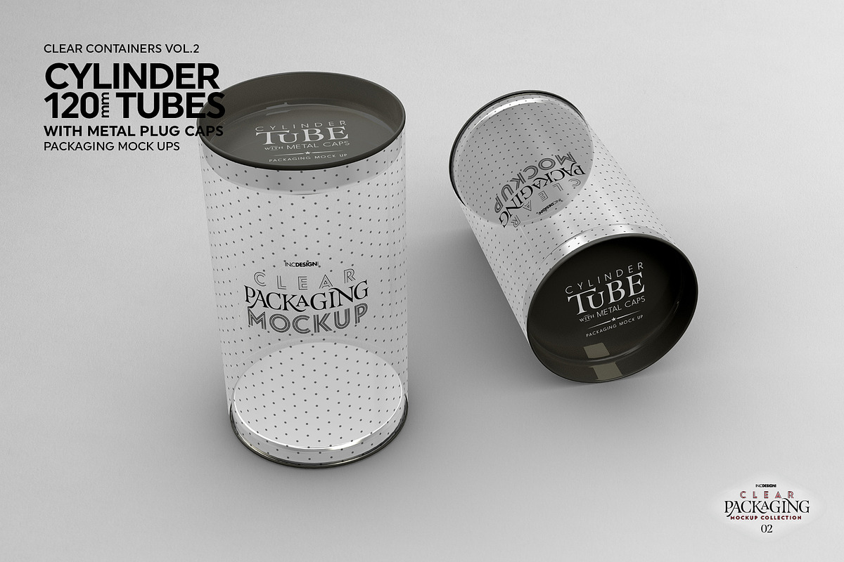 Clear/Opaque Tube Packaging Mockup, a Cups & Container Mockup by INCDesign (Photo 8 of 10)