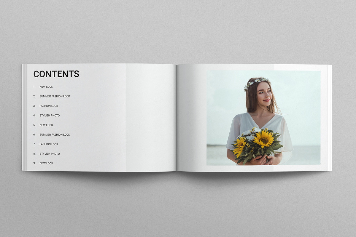 Fashion Lookbook Template Landscape, a Magazine Template by E-Type (Photo 2 of 8)