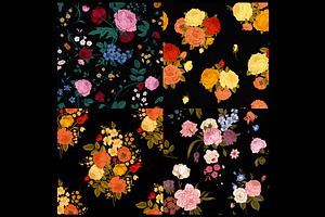 Vector Floral Pattern. Vivid Color