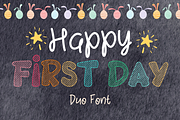 Happy First Day is a duo font, a Handwritten Font by Brown Cupple (Thumbnail 1 of 6)
