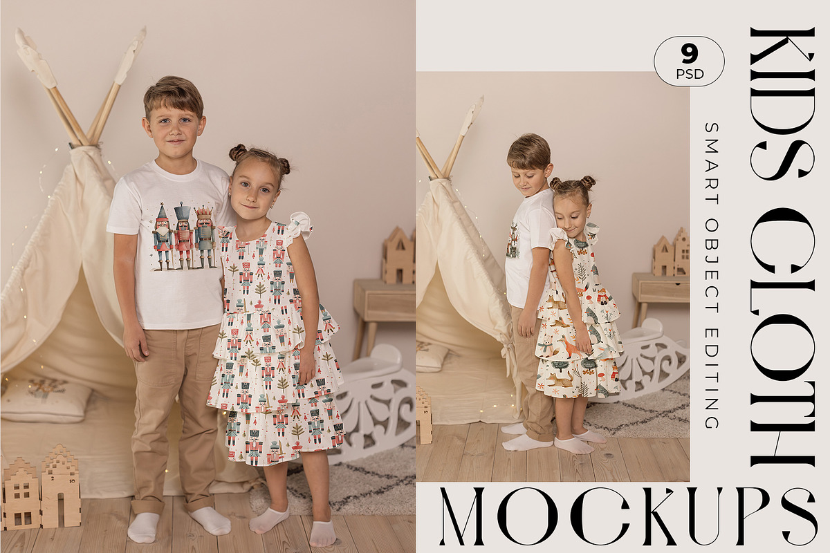 Kids Clothes Mockup Bundle, a Shirt Mockup by JuneJulyJune