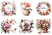 Orchid Mother's Day Clipart Bundle., a Graphic by CitraGraphics (Thumbnail 4 of 4)