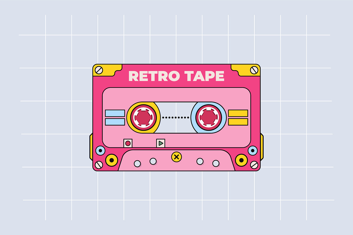 4 Retro Style Tapes, an Object Graphic by katyaskrn (Photo 5 of 5)