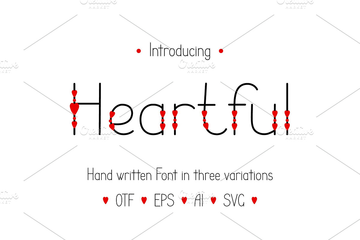 Heartful decorated font, a Sans Serif Font by Contes_de_fée (Photo 1 of 9)