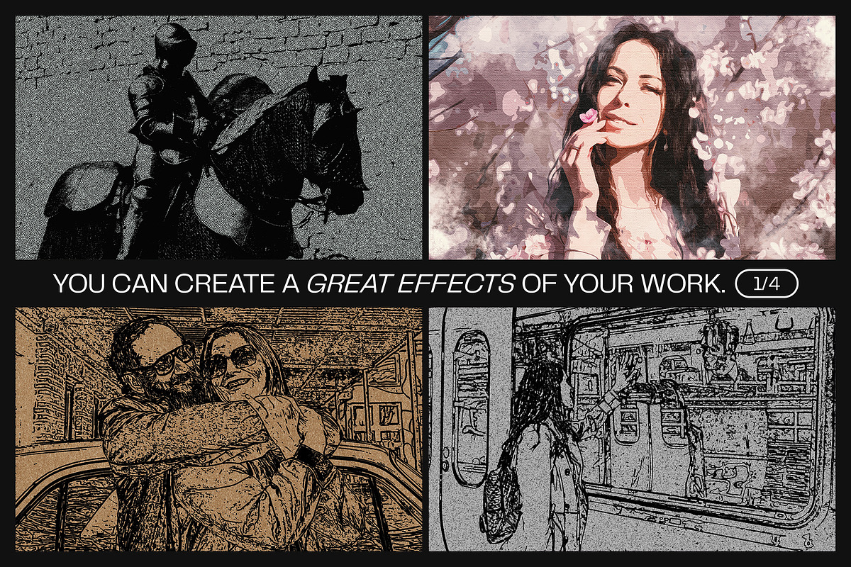 12 Photo Effect Templates, a Brushes & More by iDoodle Studio (Photo 3 of 6)