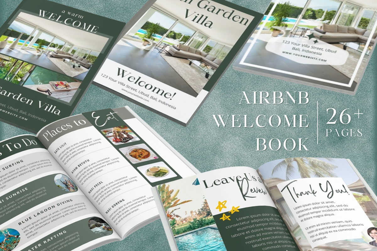 Villa Airbnb Welcome Guide Template, a Magazine Template by Kindelight (Photo 4 of 4)
