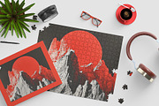 Dye sublimation Puzzle Mockup 16x20, a Household Mockup by GraphicVil (Thumbnail 7 of 9)