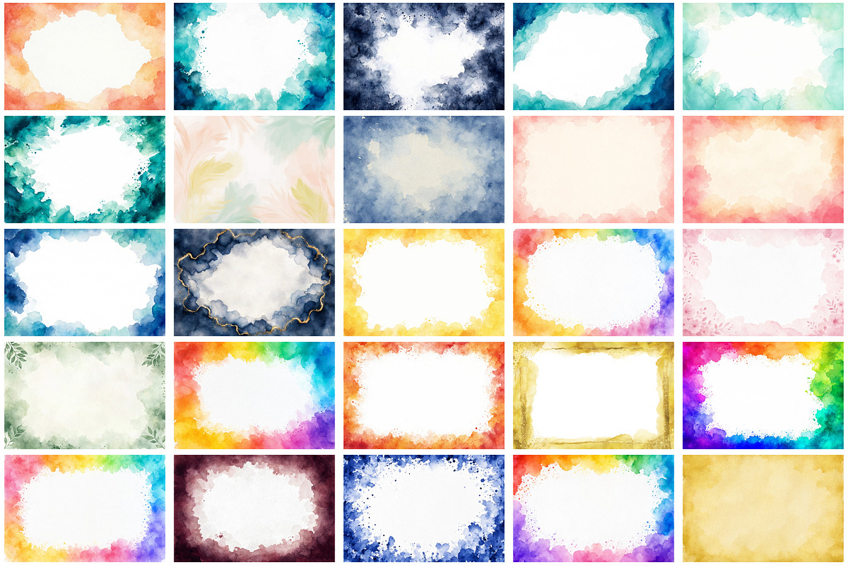 Watercolor Border Background, a Background Graphic by Forhadx5 (Photo 5 of 9)