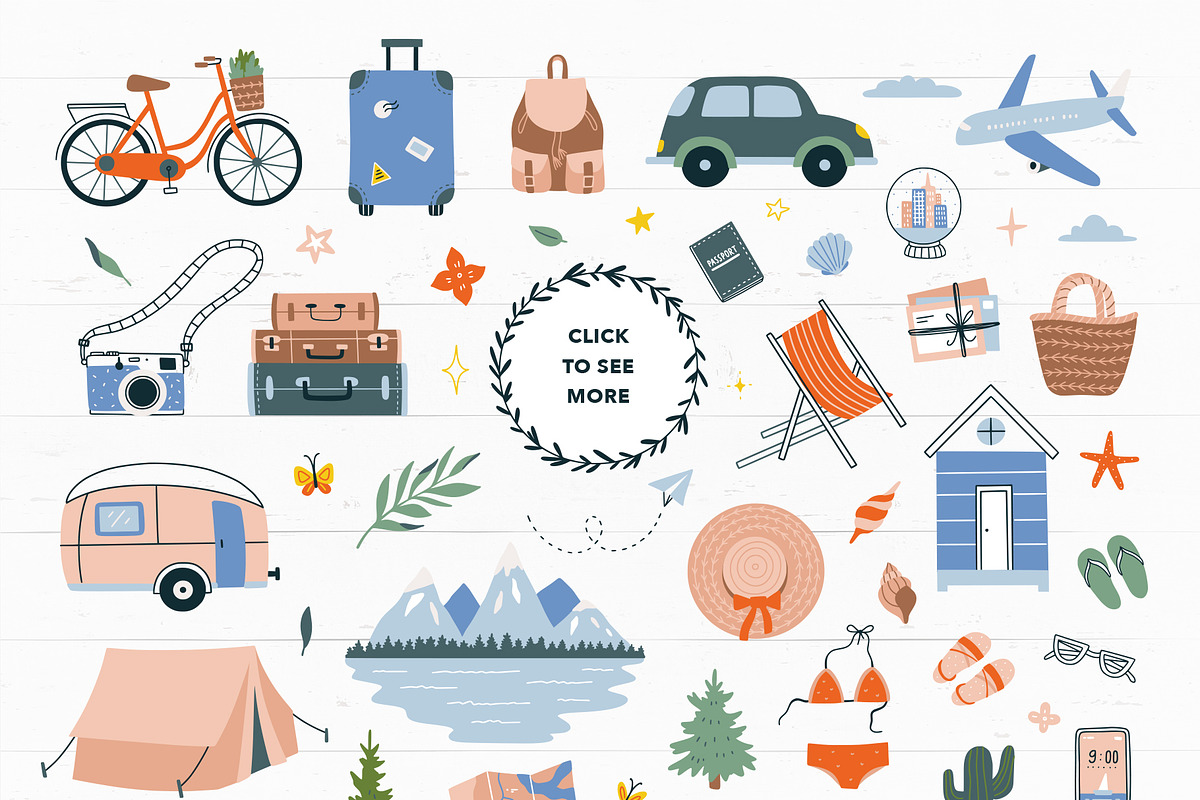 Travel Illustrations & Patterns, an Illustration by Redchocolate (Photo 2 of 9)