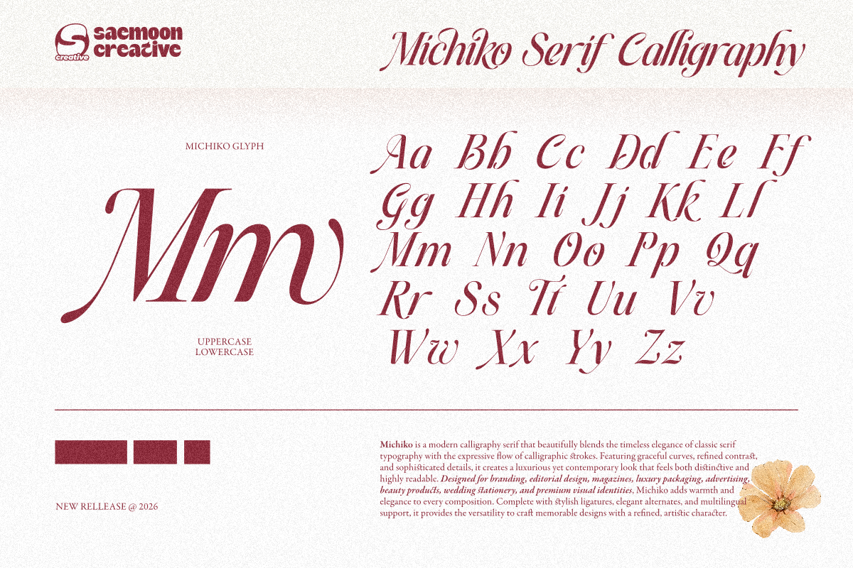 Michiko, a Serif Font by saemoon creative (Photo 4 of 12)