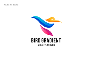 Bird Gradient Modern Logo Template