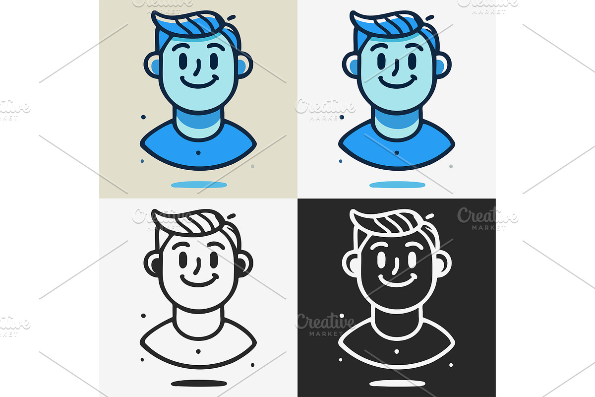 74 Bold Line Art User Avatar Pack, an Outline Icon by Aura Canyon HQ (Photo 10 of 10)