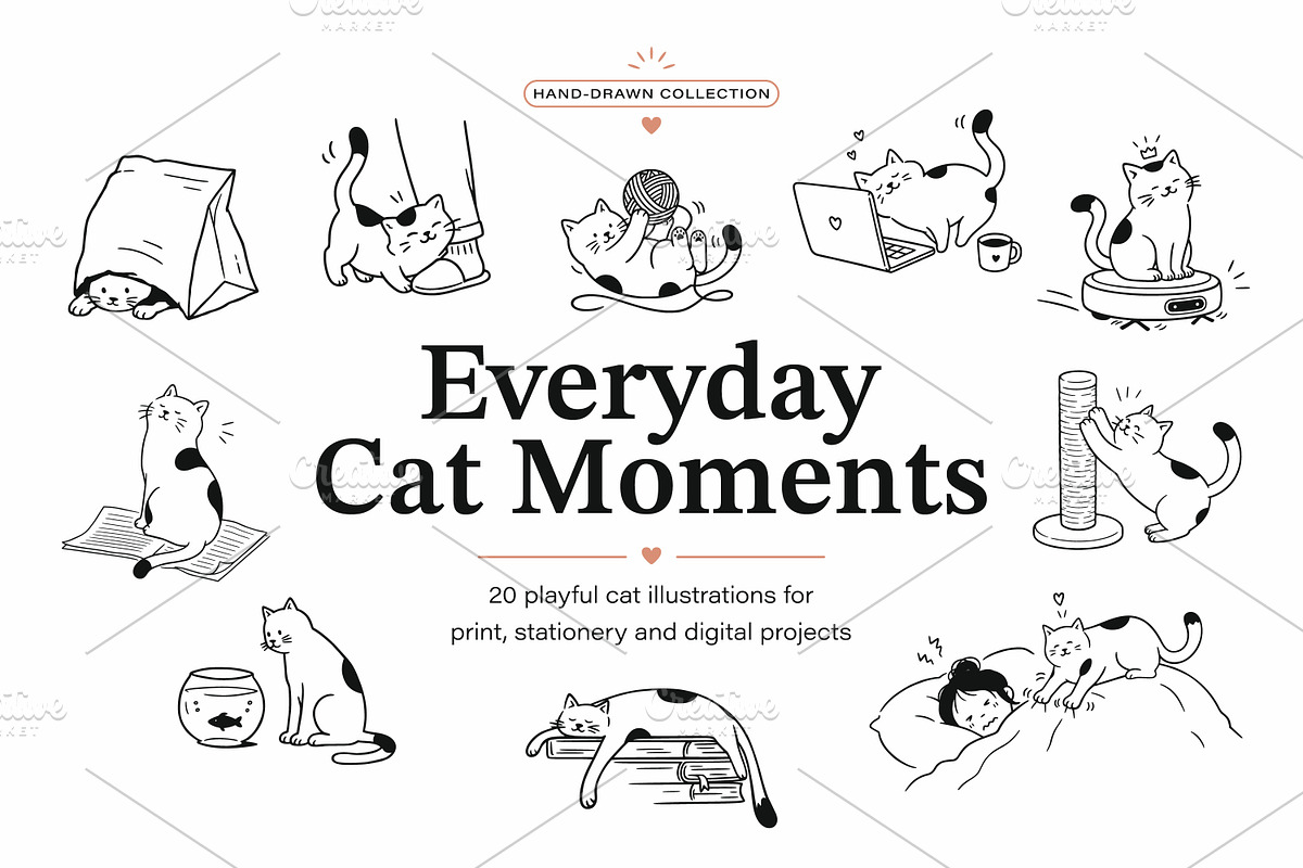 Cat Vector Illustrations, an Animal Illustration by Gomolach (Photo 1 of 8)