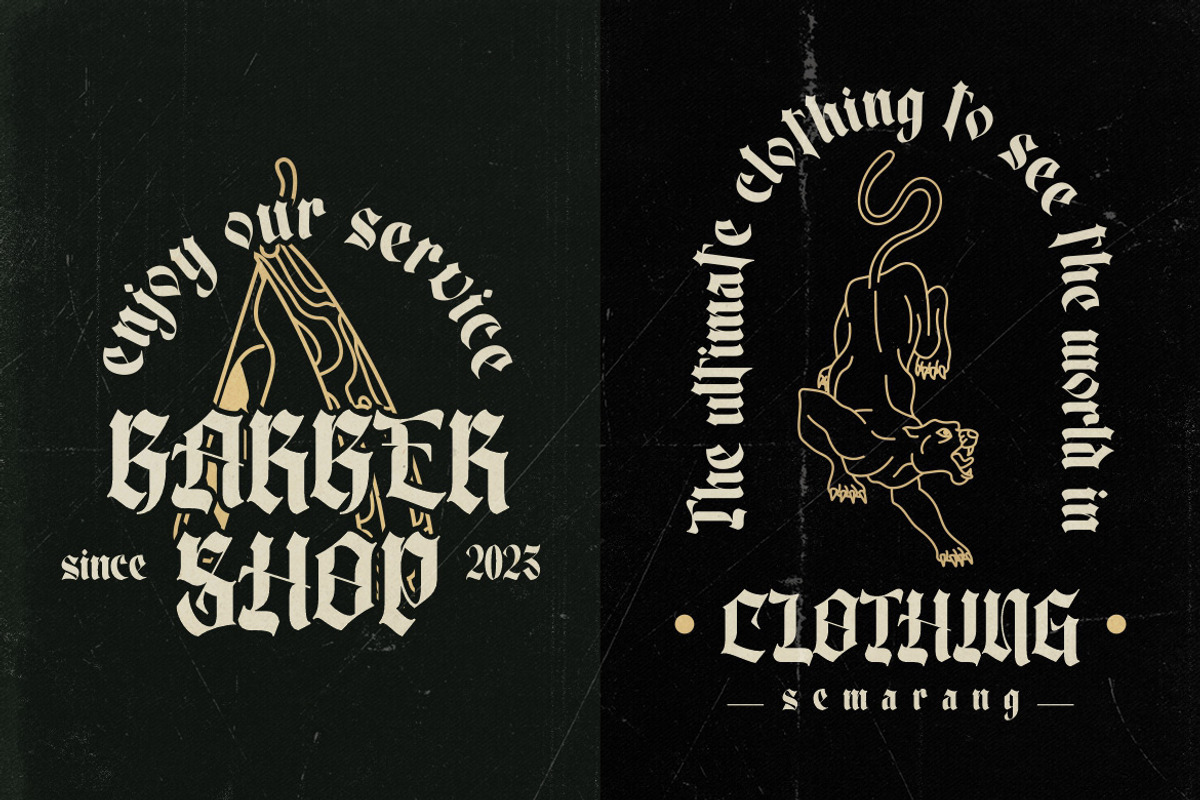 Dark North - Blackletter Font, a Blackletter Font by Burhan Afif (Photo 5 of 7)