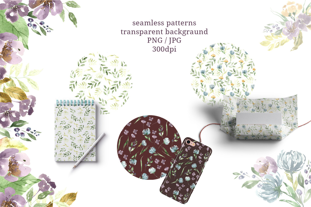 Watercolor Floral Collection, an Illustration by OlgaSerbun (Photo 7 of 8)