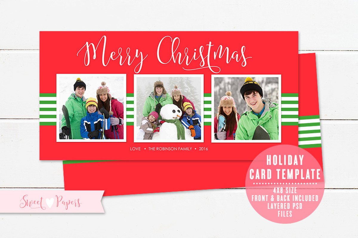 Holiday Photo Card Template, a Card Template by Sweet Papers (Photo 2 of 2)