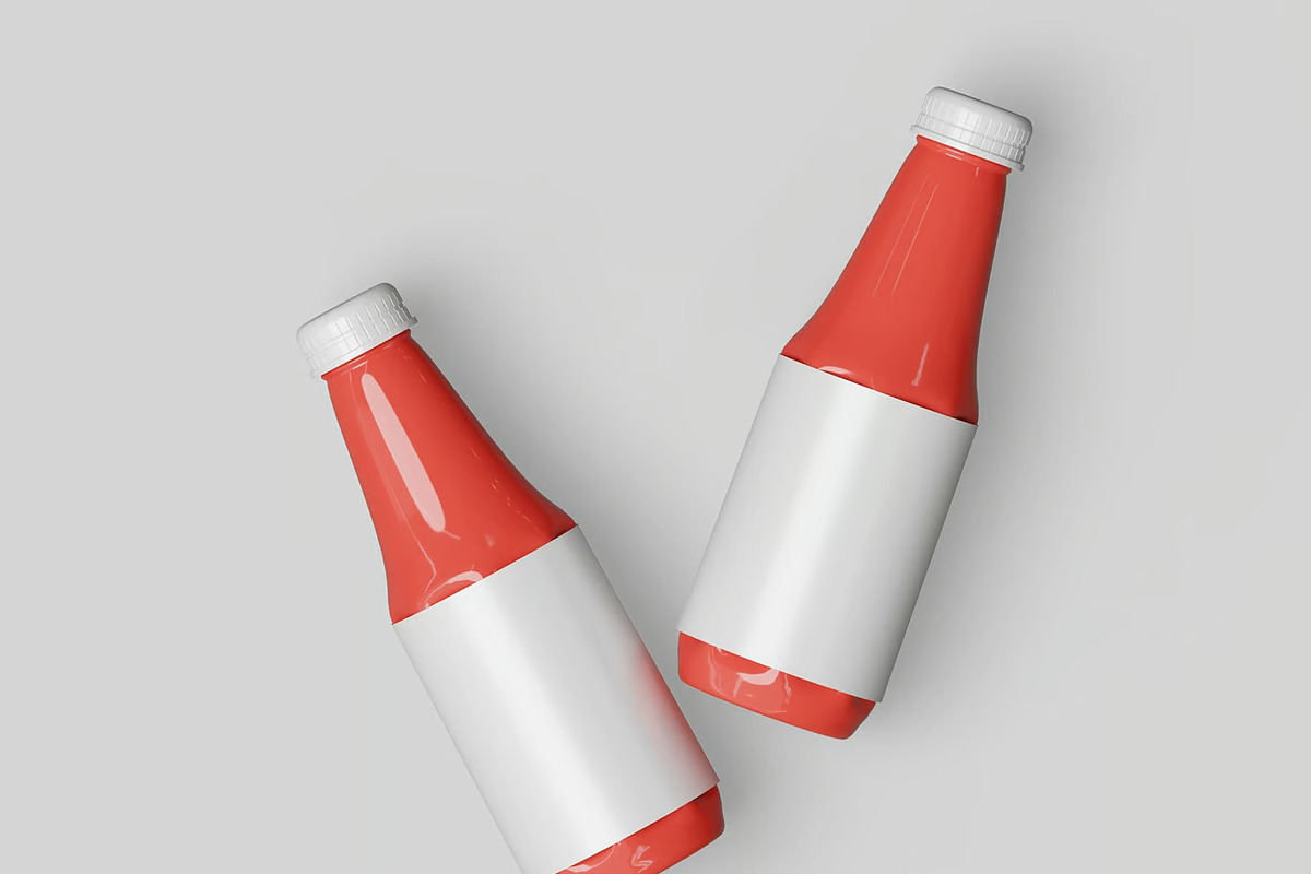 Sauce Bottle Mockup, a Packaging Mockup by renderstockmarket (Photo 3 of 4)
