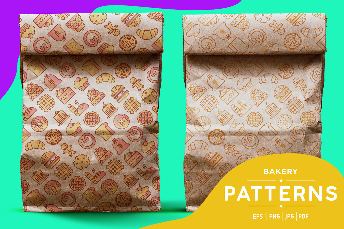Bakery Patterns Collection, a Pattern Graphic by Alex Blogoodf (Photo 1 of 8)