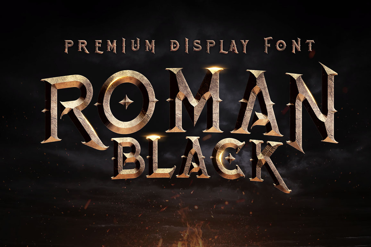 Roman Black - 8 Display Fonts preview 2