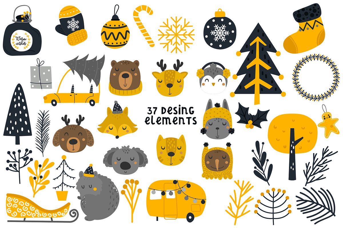 Merry Christmas -  Christmas Animals, an Animal Illustration by Sumacj (Photo 2 of 7)