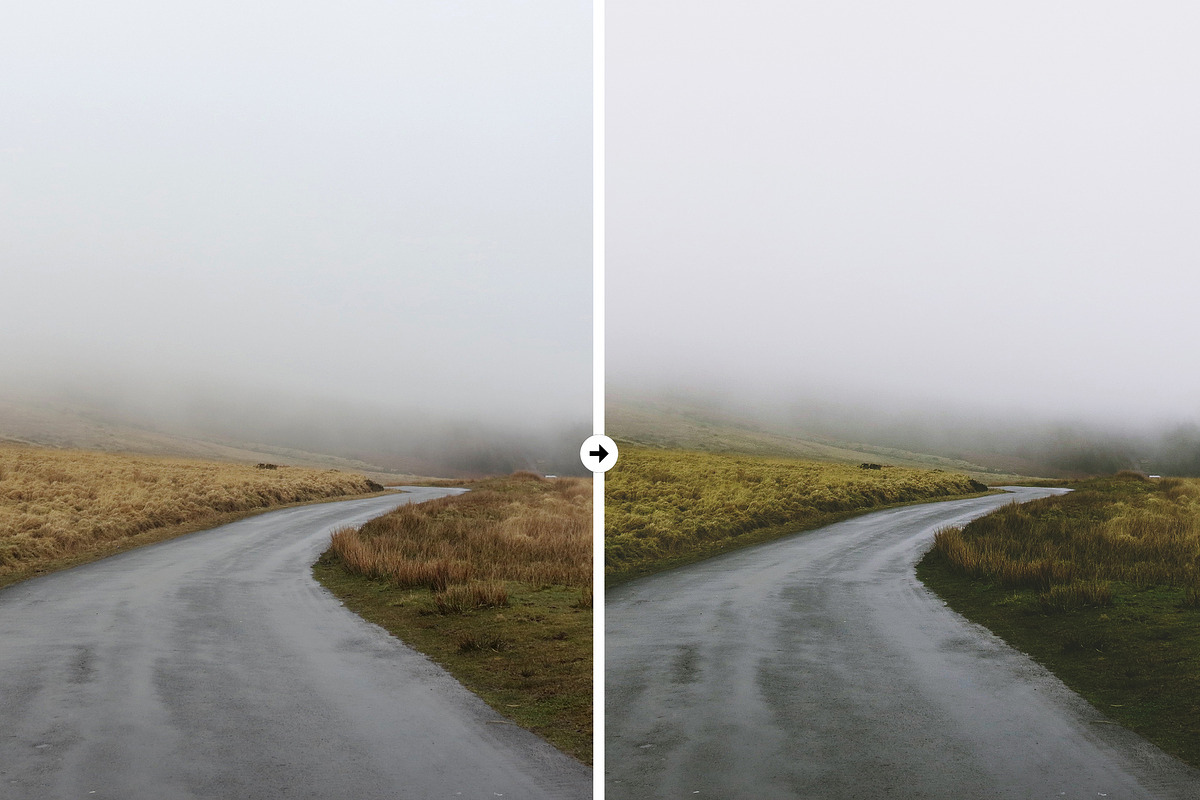 8 Rainy Day LR & PS Presets, an Action Add-On by M E G A S E T S (Photo 2 of 11)