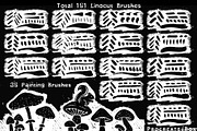 Procreate linocut brushes, a Brush Add-On by ProcreateiBox (Thumbnail 3 of 11)