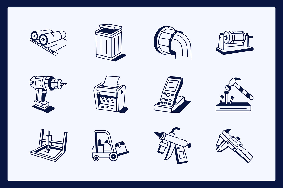 Animated Factory Drawing, an Outline Icon by Vectors Market (Photo 3 of 5)