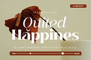Quited Happines - Variable Elegant, a Serif Font by RagamKata (Thumbnail 1 of 10)