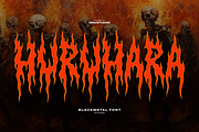 Huruhara | Black Metal Font, a Blackletter Font by Denustudios (Thumbnail 1 of 12)