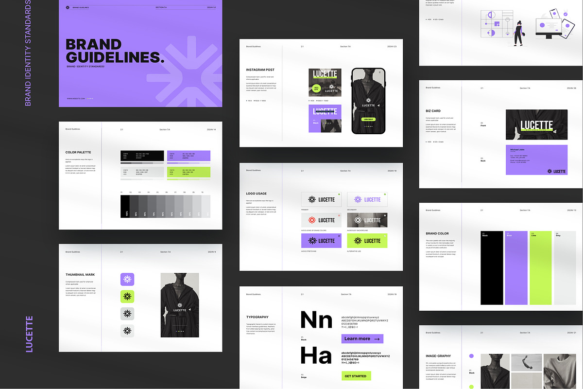 LUCETTE / Brand Guidelines, a Brochure Template by S A N D Y (Photo 1 of 12)